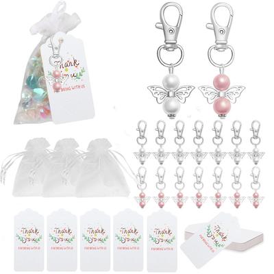 20pcs Party Favours Guardian Angel Keychain Colorful Baby Baptism Souvenir Wedding Decorations Wedding Favors for Guests