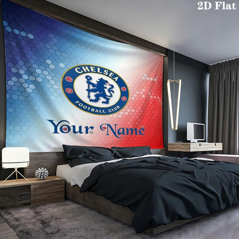 Chelsea F Custom Name Wall Tapestry Aesthetic Wall Hanging Printed Fabric Blanket Decorative Tapestries for Bedroom Living Room Home Decor