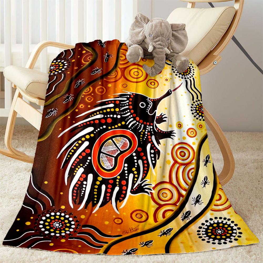 Australian Aboriginal Style 18 Blanket Durable Comfort Perfect for Picnics Couch Bed for All Seasons Stylish Decor