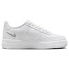 New Nike Air Force 1 GS Cut Out Swoosh - White Photon Dust FQ2413-100