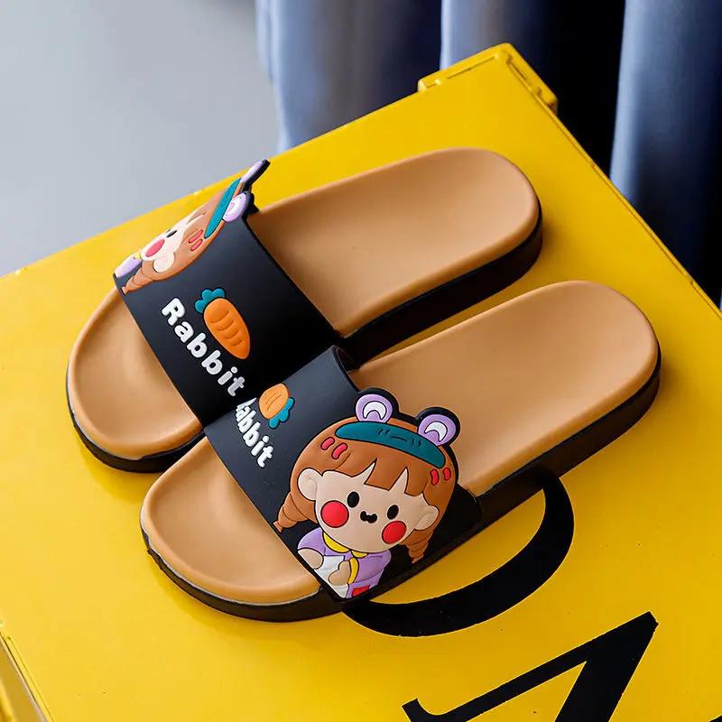 Fashion Bathroom Home Open Toe Indoor Women's Slippers and Ladies Sandals Anime 2024 Platform Slides Kawaii Cute House Cartoon Shoes W F