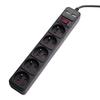 Akyga Ak-Sp-05U Surge Protector Power Strip Extension Cord 5 Sockets 1.5