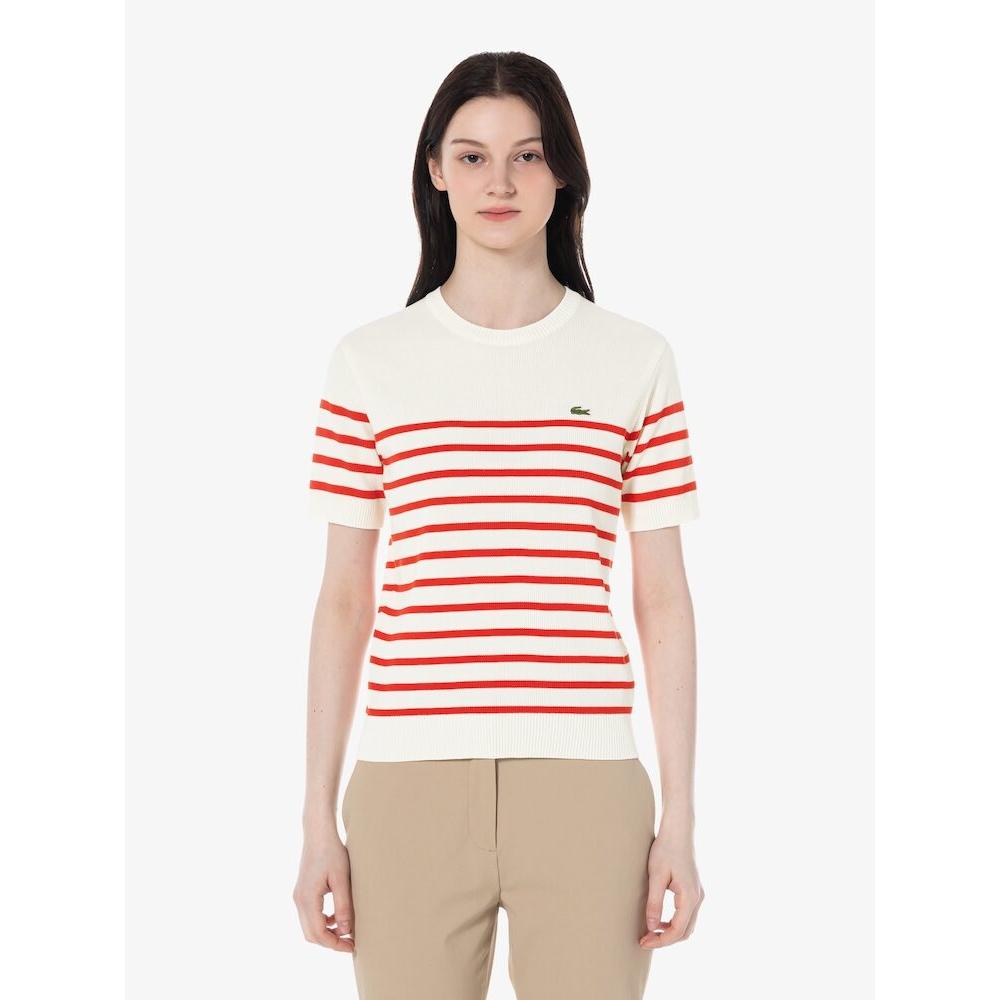 

LacoSte Women S Stripe Short Sleeve Sweater Af240e 54g 240 q2nAf240e 54g240 038