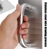 Modern Style Handle Sliding Door Pull Silver Stainless Steel Holder Barn Closet For Sliding Doors Wide Base for Enhanced Grip