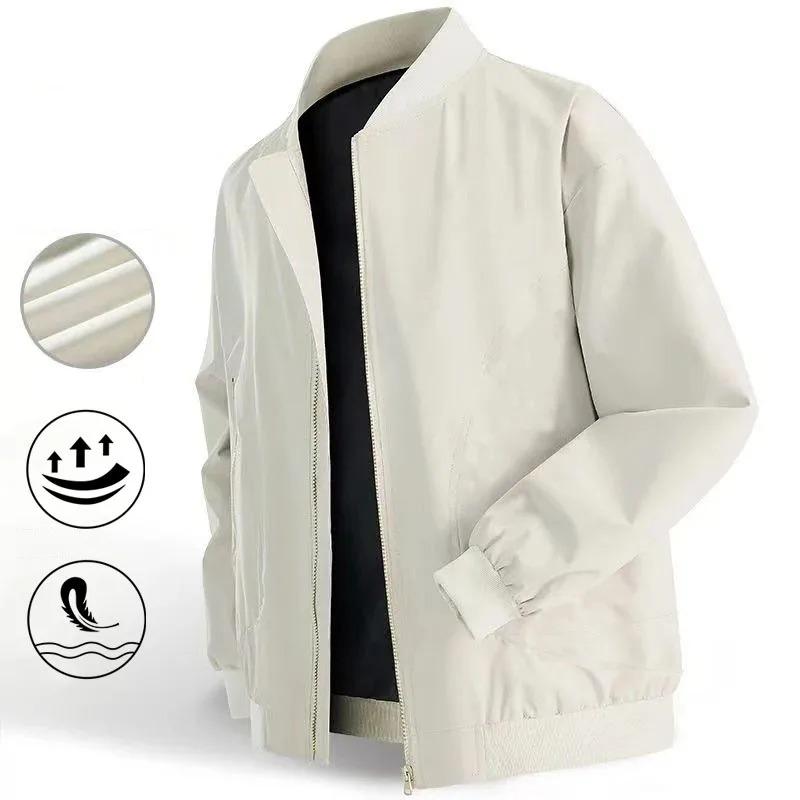 Herren Baseballjacke Reißverschluss Winddicht Atmungsaktiv Stilvolle Bomberjacke Frühling Neue Mode Streetwear Basic-Stil