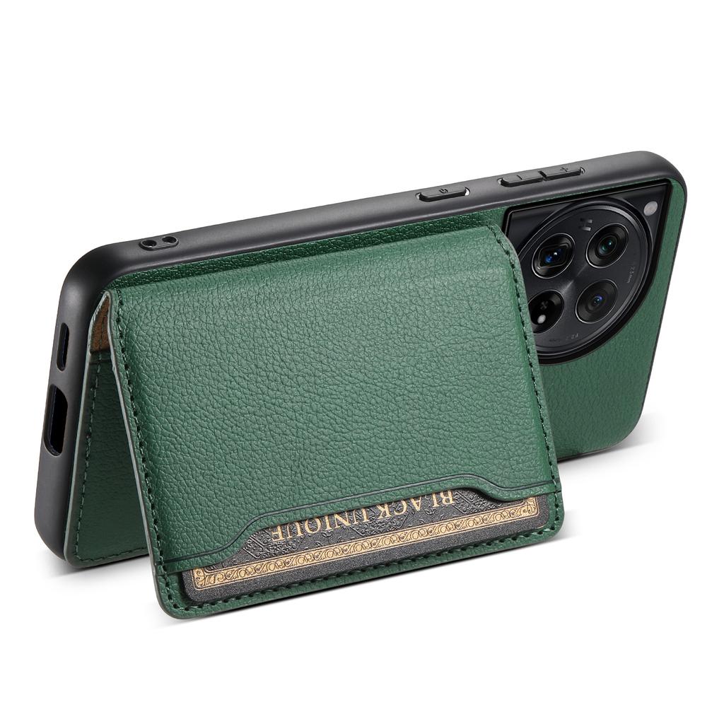 For OnePlus 12 5G Case Calf Texture PU Leather Card Slots Phone Cover