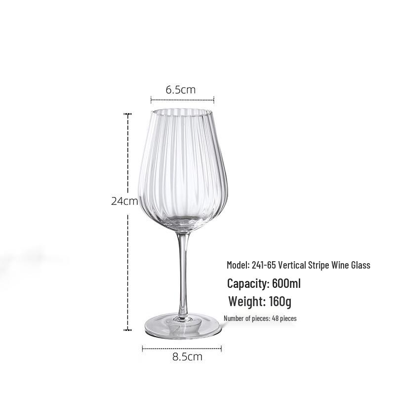 Nordic Striped Stemmed Wine Glass