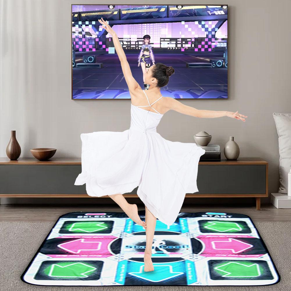 USB Wired Dance Mat Non-Slip Electronic Dance Pad with LED Lights Dance Fitness Exercise Pad for Kids Adults Gift for Girls Boys