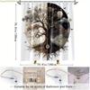 1pc Nature Tree of Life Shower Curtain 70.8x70.8 Inches Bathroom Decor with 12 Hooks