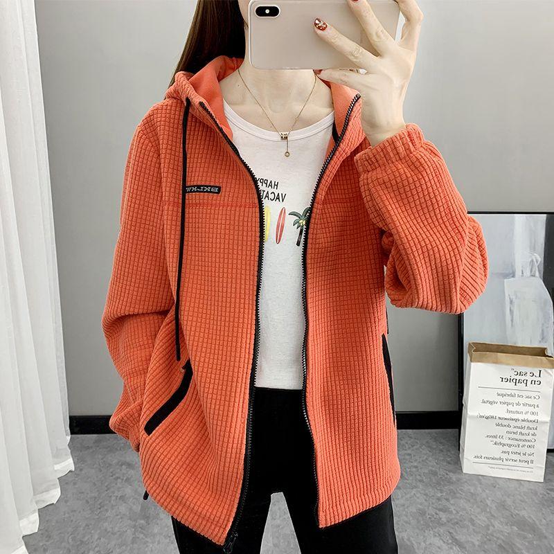 Thickened Velvet Jacket for Women,Loose and Casual Warm Leisure Sports Coat