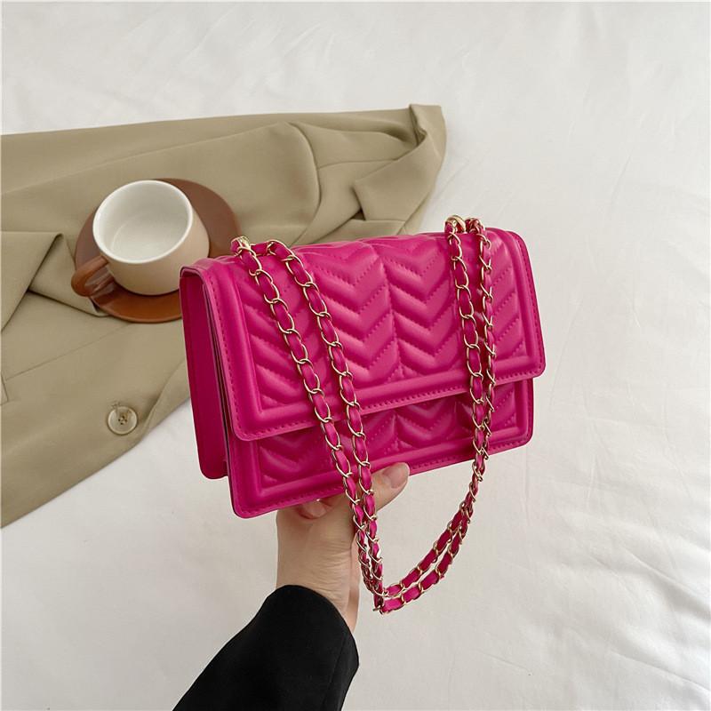 Trendy Street Fashion Pu Shoulder Bag Stylish Underarm Chain Crossbody Bag For Women