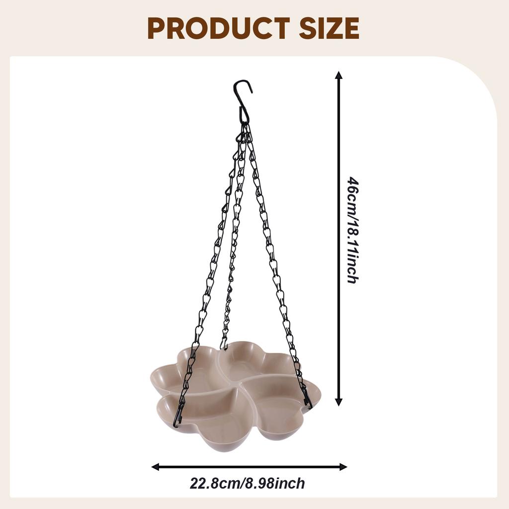 Bird Feeder Hanging Bird Feeding Tray Bird Water Bowl for Outdoor Garden Patio Parrots Doves Bird Feeding Supplies