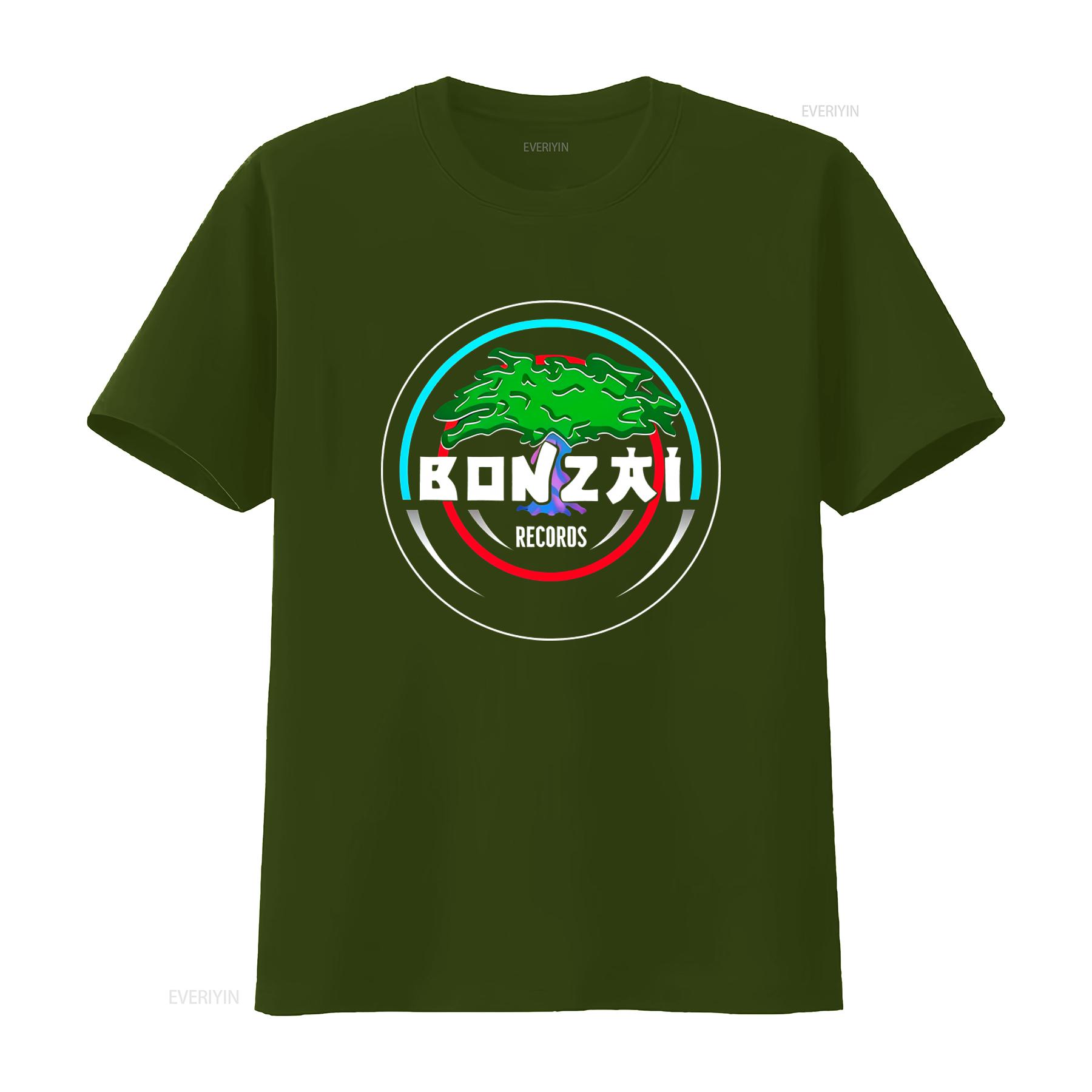 ZheXiong TEE Bonzai Records T-shirt Techno Trance Hardcore Alle Maten S M L XL 2XL Zwart Grijs vintage Gewassen Uitgerekt mode Veelzijdig 2XL