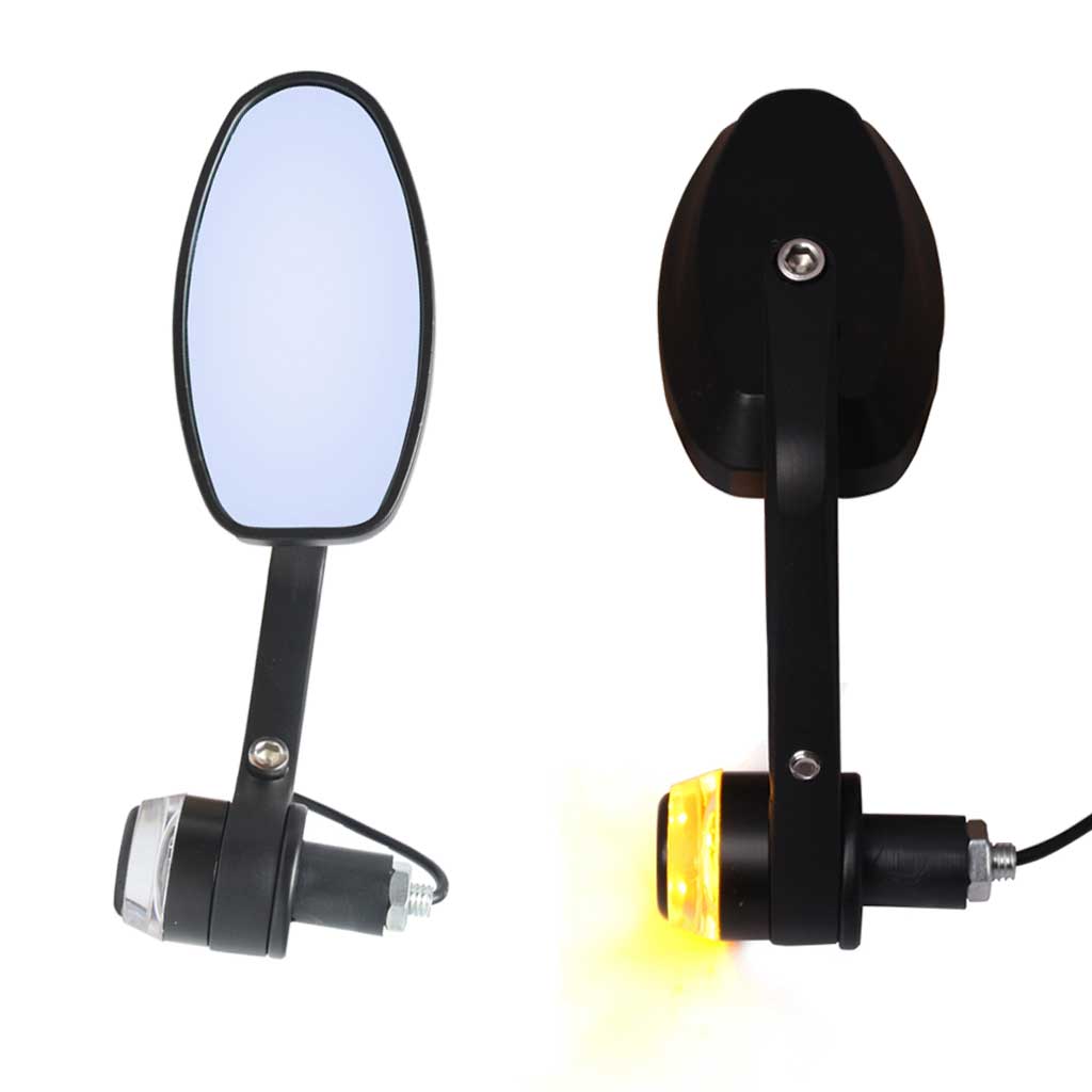 1 Pair Motorcycle Rearview Mirror Scooter Motocross Rearview Mirrors Electrombile Back Side Convex Mirror Universal 22mm