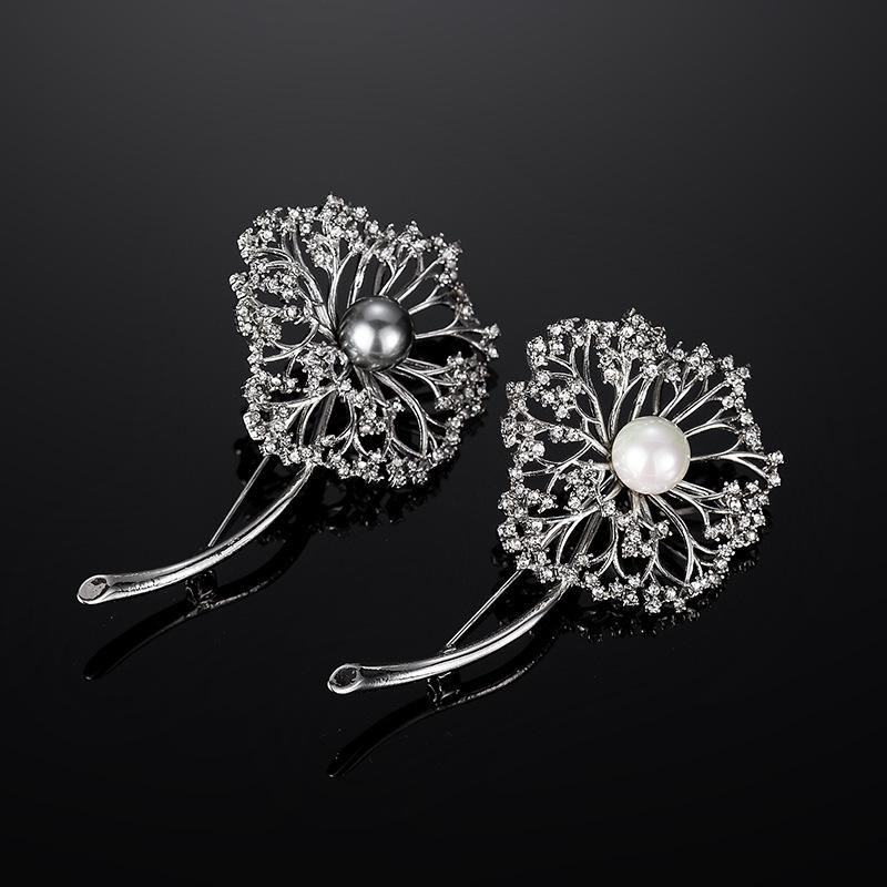 Atmospheric Romantic Dandelion Corsage High-End Femininity Pearl Snowflake Brooch Niche Design Pin With Jewelry