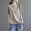 2025 Korean Style Women's Loose Letter Print Slimming T-Shirt