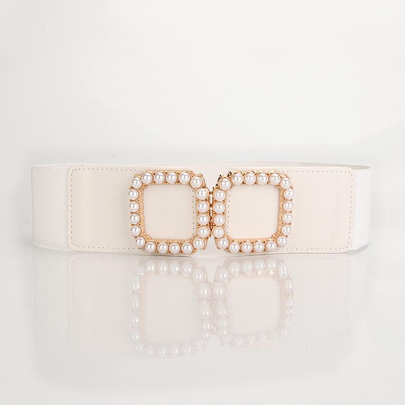 New Women's Elastic Belt Decoration with Dress Simple Versatile Fashion Waist-tight Wide Waist-tight Women's Belt