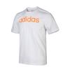 Adidas E Lin Round Neck Pullover Soft Letter Short Sleeve T-Shirt Men Tops White GD5395