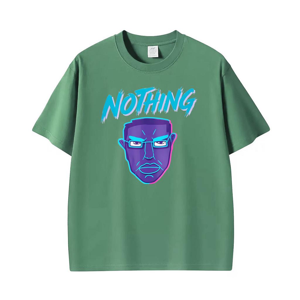 With The Meme Nothing Ever Happens Tee Wojak Parody Troll Face Funny Graphic T Shirts Unisex Unisex Oversized 100 Cotton Tshirts