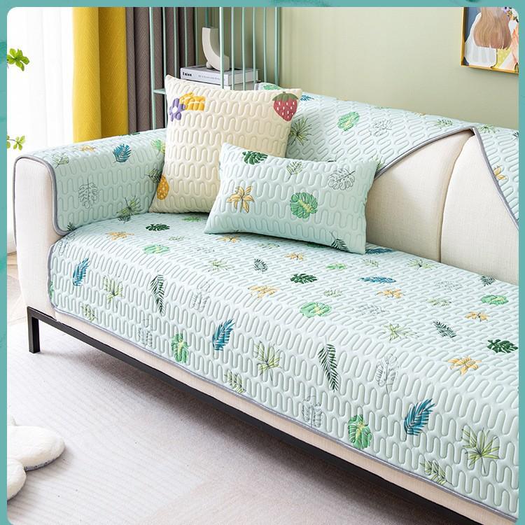 Private Custom Latex Sofa Cushion Summer Summer Nordic Simple Non-Slip Mat Cushion Full Cover Cloth Backrest Towel