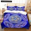 Bohemian Floral King Queen Duvet Cover Boho Mandala Cashew Flowers Bedding Set Exotic Tribe Style 2/3pcs Polyester Quilt Cover