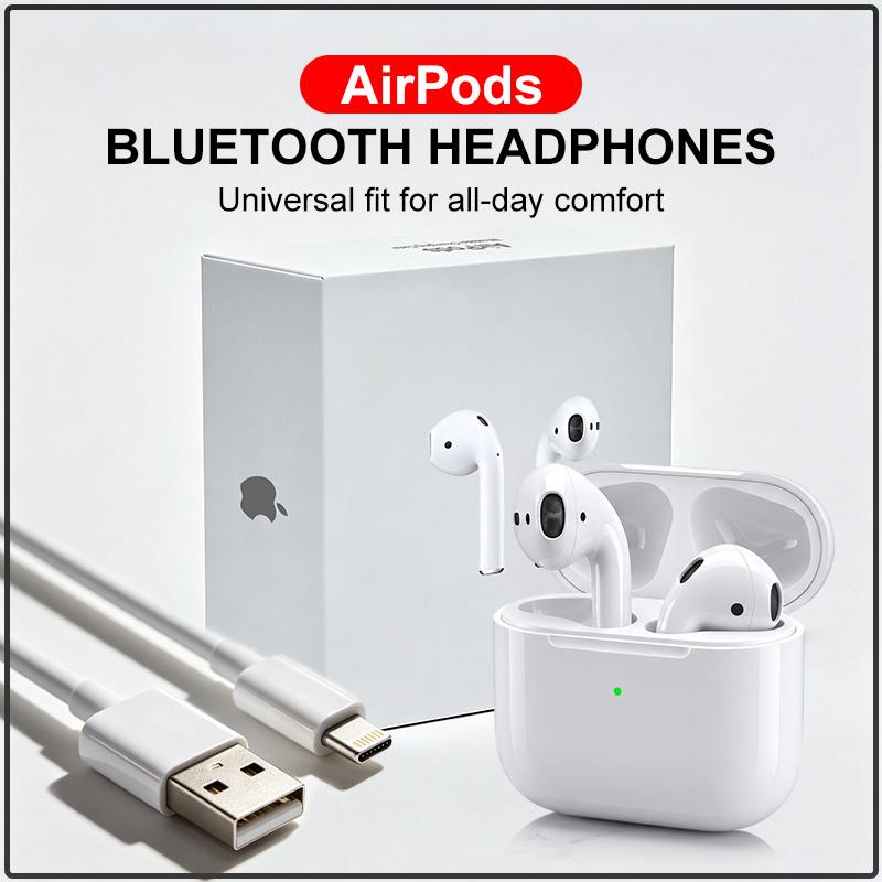 Apple AirPods 2. Generation True Wireless Kopfhörer mit kabellosem Ladecase für iPhone Android