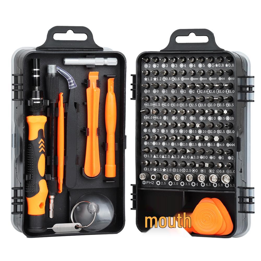 115-in-1 Carbon Steel Multi-Purpose Clock & Phone Repair Screwdriver Set
