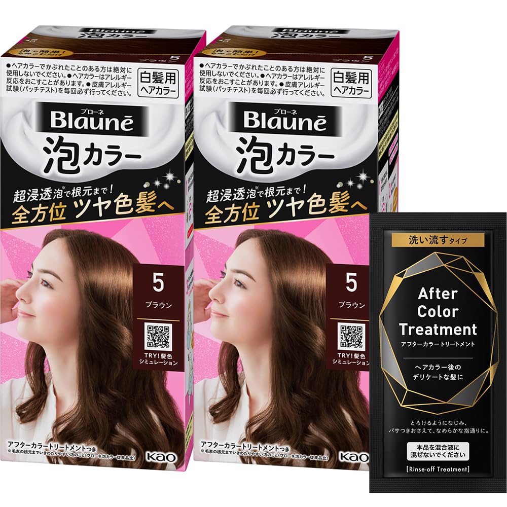 Blaune Foam Color 5 Brown X 2 Treatment Sample [Quasi-drug] +