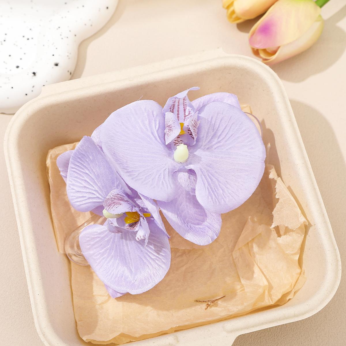 

AWAYTR Искусственная розовая фаленопсис заколка-утиный клюв с цветами заколки для волос на День святого Валентина головной убор аксессуары для волос для девочки подарок на фестиваль