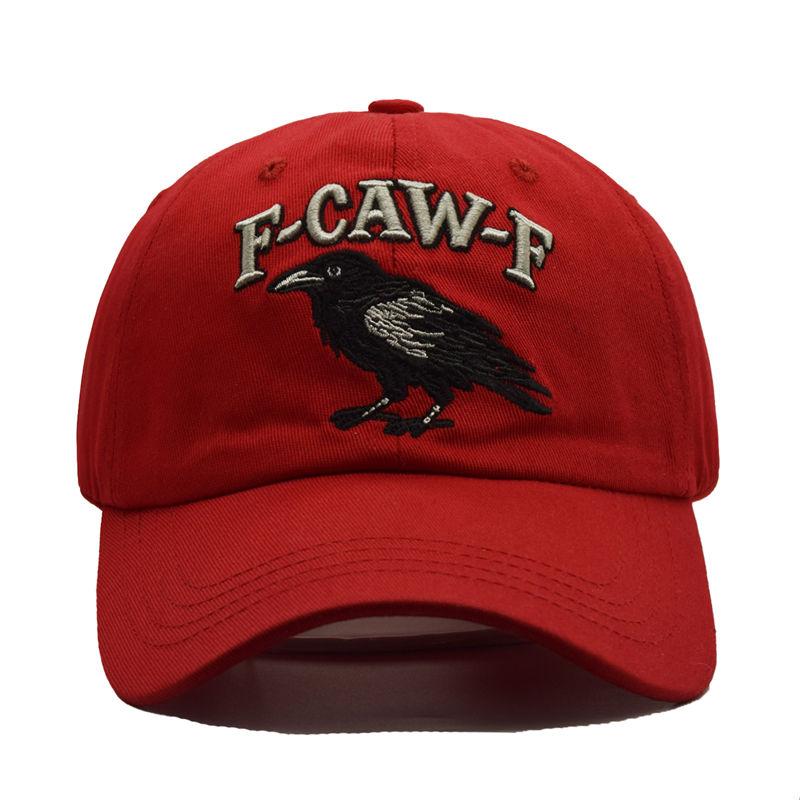 F-CAW-F Crow Embroidered Hat Casual Design Adjustable Baseball Cap Gifts for Men Women GZW