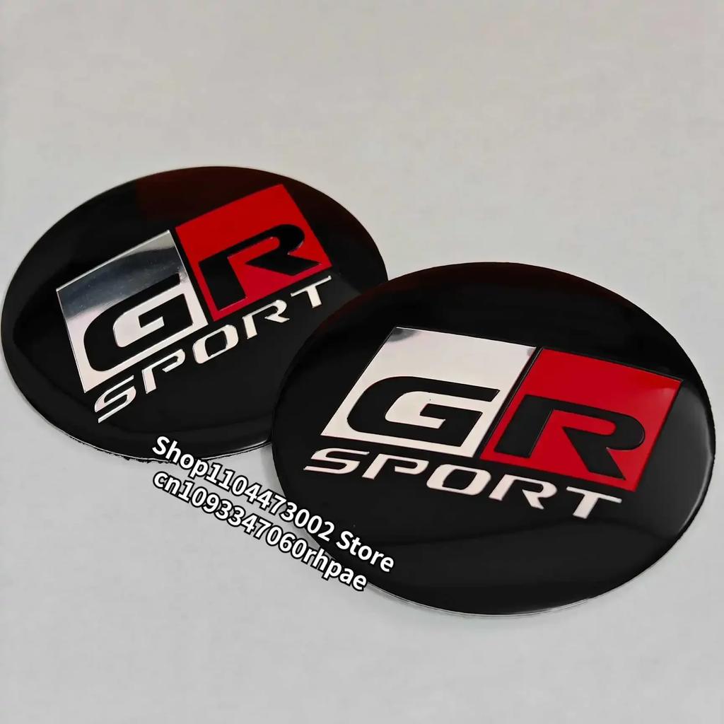 4pcs 56mm 60mm GR Aluminum Wheel Hub Center stickers for Toyota Modified hub center cap sticker Car Accessories