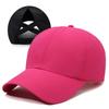 Summer Cap Baseball With Breathable Mesh Cross Design And Solid Color For Daily