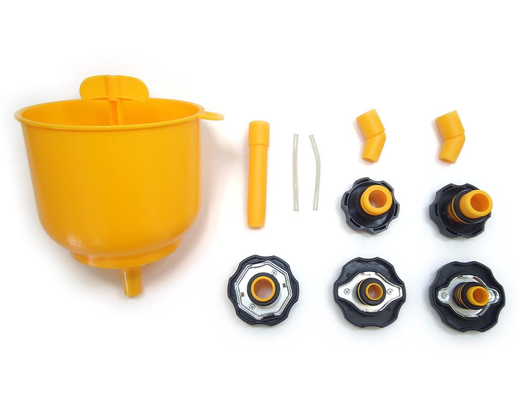 Coolant Charger Funnel Type Funnel Adapter Set Coolant Refill Tank Radiator Air Bleed Reservoir Tank