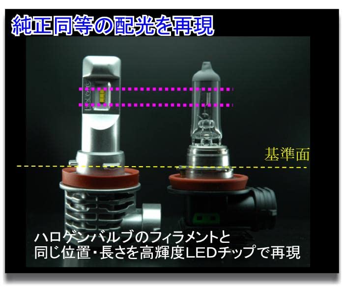 Nissei Kogyo POLARG LED Bulb for Lamps 4200K 3000lm 2 Pieces Fanless Same Size As Halogen Bulbs P3008C Vehicle Inspection Compliant Trusted Genuine