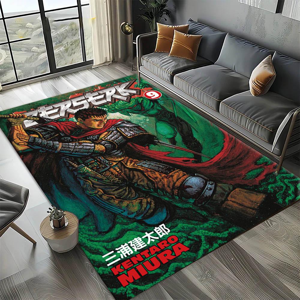 Tappeto Tappeto Artistico Cartoon Anime Giapponese 3D B-Berserk per Decorazione Soggiorno Casa Camera da Letto Divano Regali Tappeto per Area Bambini Tappetino Antiscivolo