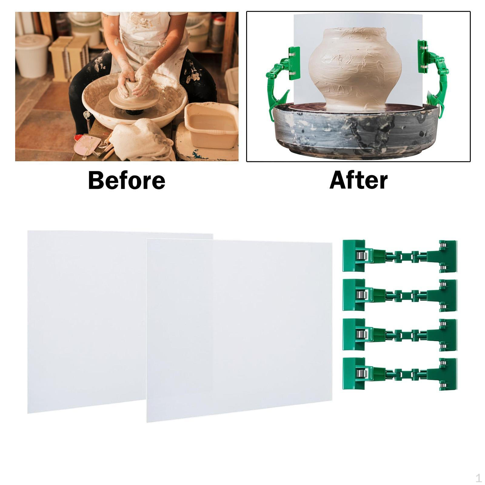 

2 шт. Глиняный экран для защиты гончарного инструмента, керамические инструменты, гончарный круг, формовочная машина, прочный