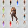 Completo Yoga da Donna con Top con Schiena a Croce e Leggings a Vita Alta per Fitness e Pratica Yoga