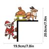 Christmas Door Frame Decor Sticker Snowman &Santa Claus Wooden Door Corner Decor Creative Funny Wall Art For Living Room Bedroom