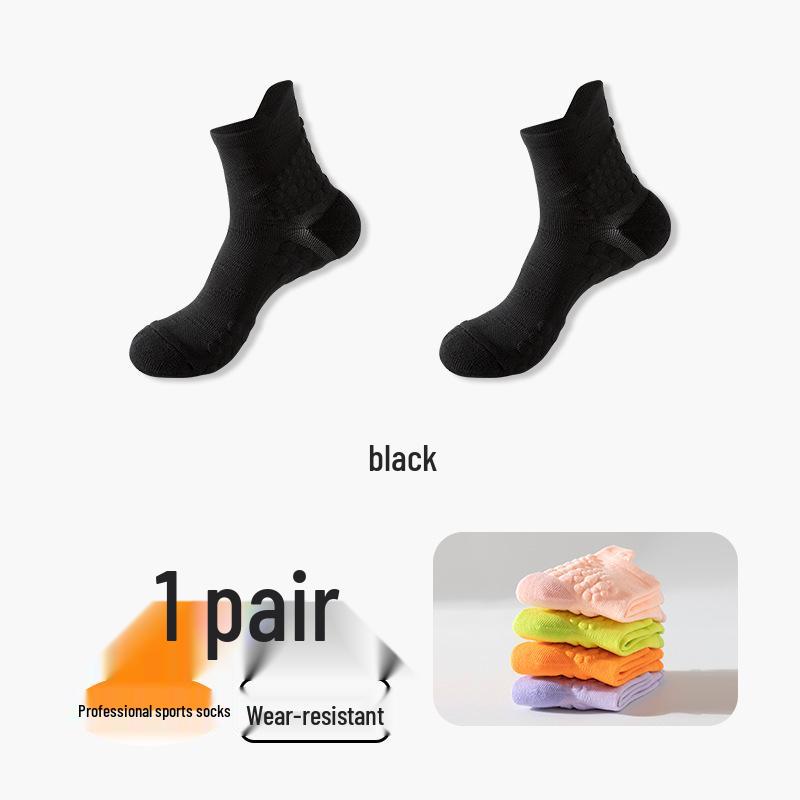 Autumn/Winter Mid-Calf Sports Socks for Couples - Quick-Dry Running, Cycling, Fitness with Massage Soles.