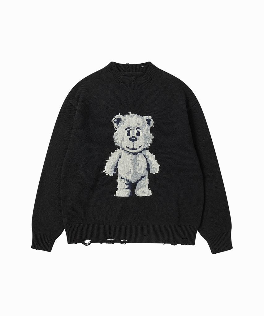 ACME DE LA VIE Distressed Bear Wool Knit (3Color)