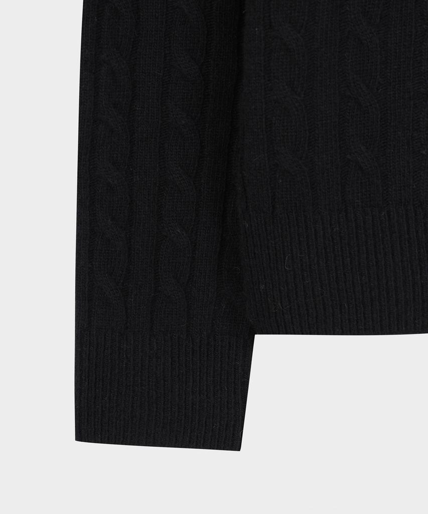 BROOKS BROTHERS [Women'S] Wool Cable Sweater (Black) (Bbwrwbz401)