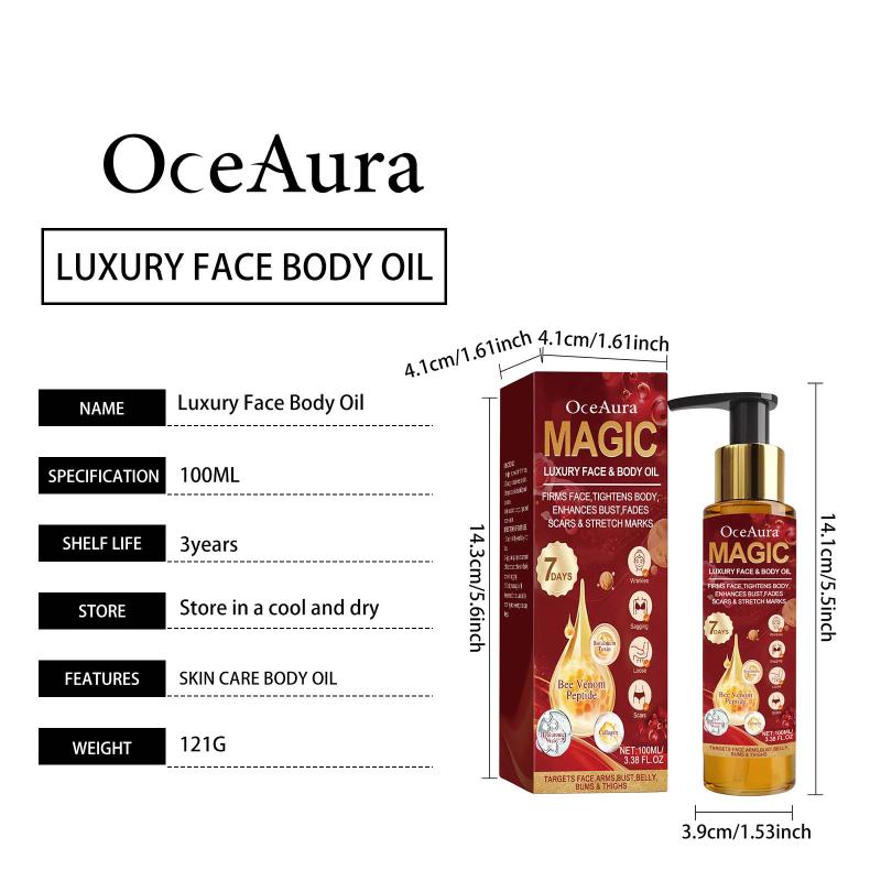 Oceaura Daily Massage And Care Oil Moisturizing Body Skin Moisturizing Elastic Smooth Bee Venom Skin Moisturizing Oil