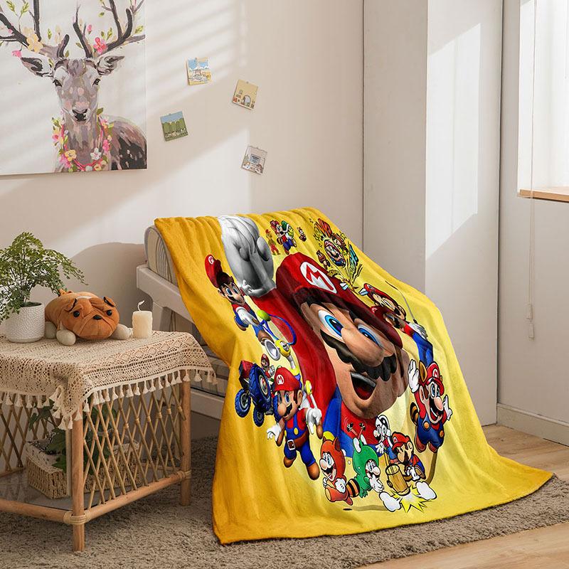 Cartoon Mario Series Double-Sided Flannel 3D Digital Printing Blanket Blanket