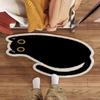 Entzückender schwarzer Katzenförmiger Teppich Plüsch Anti-Rutsch Wohnzimmer Flur Matte Instagram Stil Heimdekoration Niedliche Fußmatte