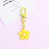 Aesthetic Korean Jelly Flower Keychain Cute Decorative Key Ring for Handbag Backpack Car Key Girls Birthday Party Gift