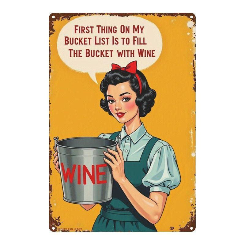 Retro Metal Tin Sign Wall Art Decor for Living Room Bedroom Office