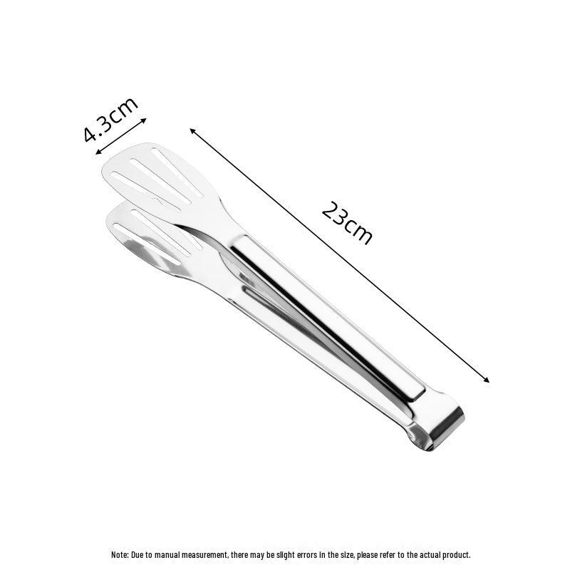 

Утолщенный зажим для еды на гриле из нержавеющей стали 304, устойчивый к ожогам, щипцы для красного хлеба 0.8mm Thick 9-inch