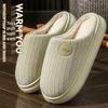 2025 New Style Plush Cotton Slippers: Thick-Soled, Warm Indoor Footwear for Women & Men, Autumn/Winter Collection