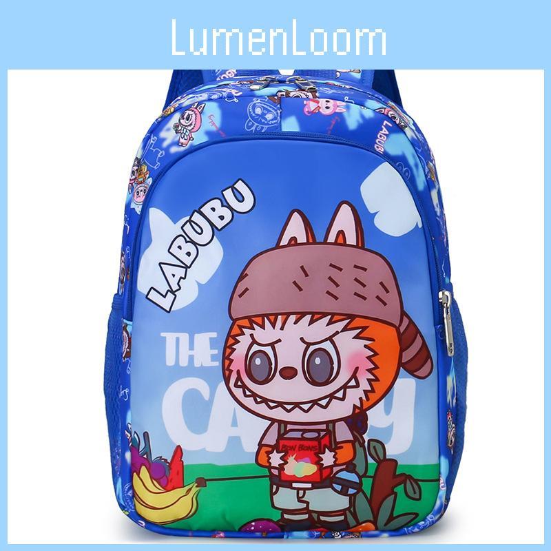 Kids Cartoon Labubu Backpack With Nylon Material For School And Daily Use