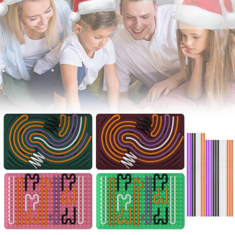 Square Activity Sensory Board Silica Gel Decompression Puzzle Toy Fun Children